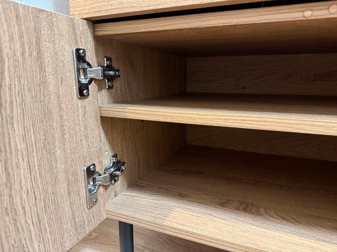 【12月28日までの出品】LOWYA キッチンカウンター　幅90 ラタン調