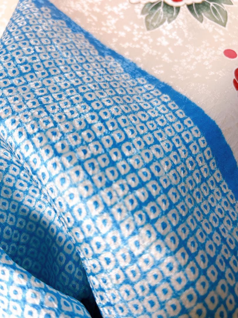 本格!!絞り正絹着物♡七五三　7歳　女の子　フルセット　一式　水色　ピンク