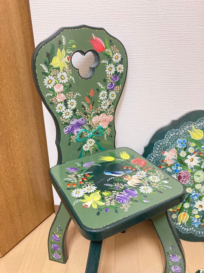 【気まぐれ価格‼️】トールペイント 飾り台 サイドテーブル 壁掛け