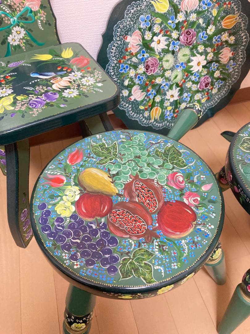 【気まぐれ価格‼️】トールペイント 飾り台 サイドテーブル 壁掛け