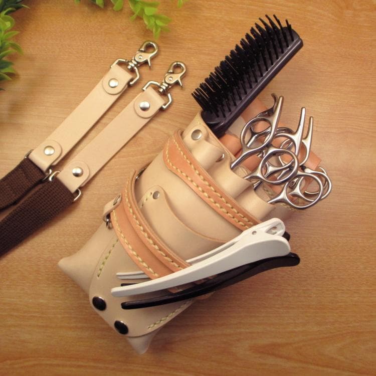 ヌメ革ナチュラル＆うす茶色 7丁差し シザーケース SCA-254/ND - メルカリ