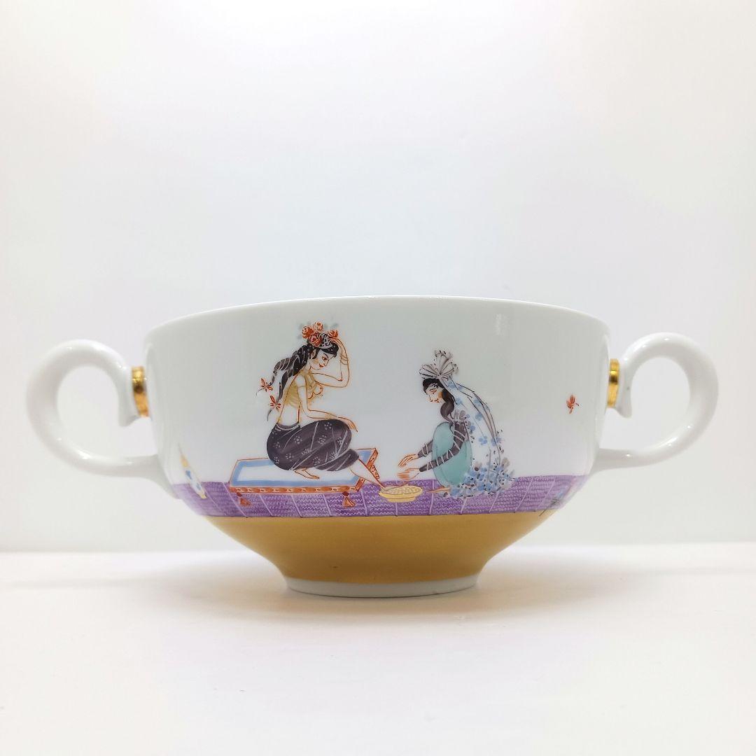 Y3268 マイセン アラビアンナイト スープカップ&プレート 　ten