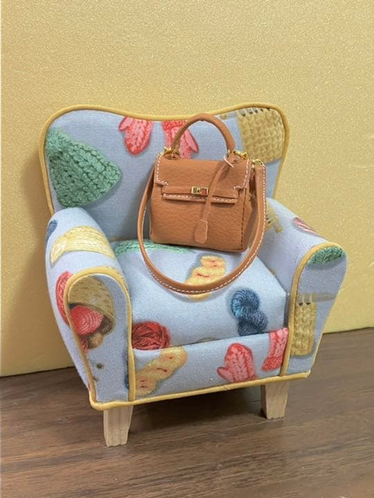 ★ハンドメイド★ミニチュア 2wayバッグ キャメル ドールアウトフィット