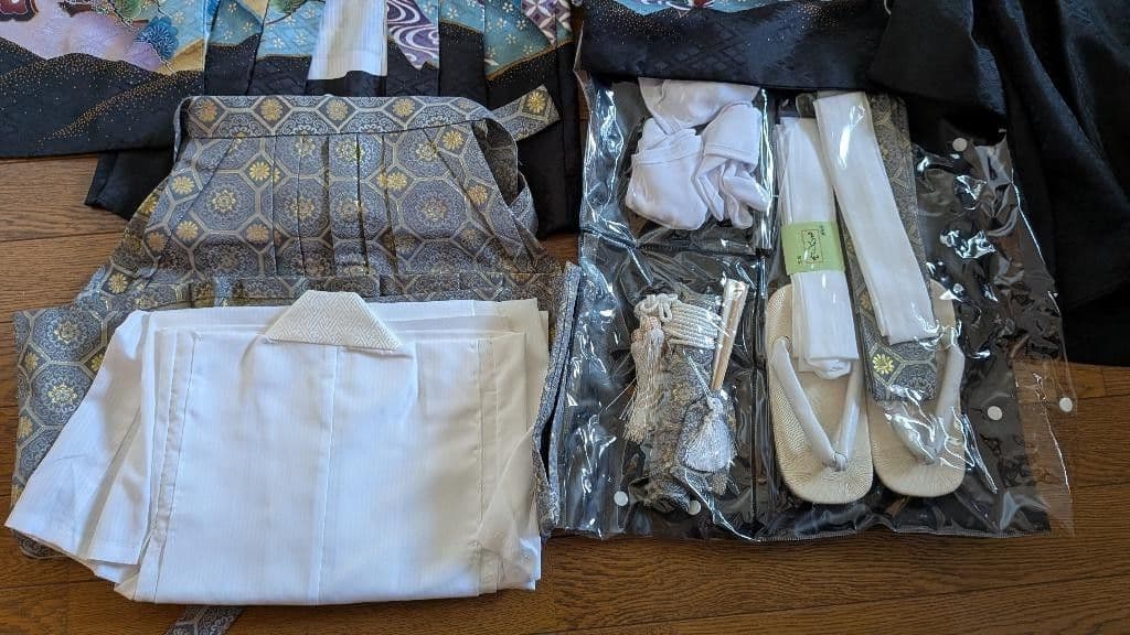 七五三 男の子 黒い着物フルセット