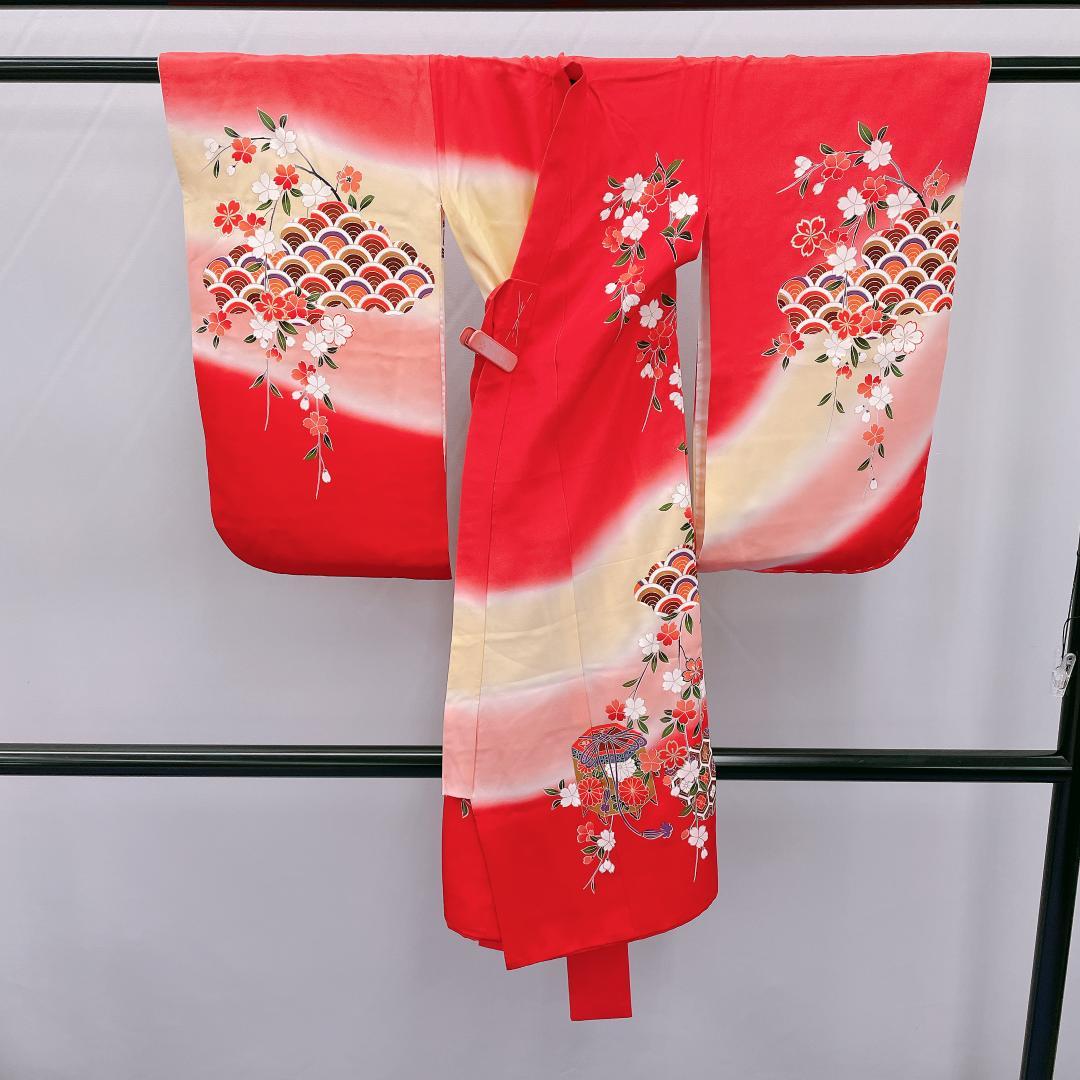 Y★3976★ 子供着物 襦袢付き 一つ身 女の子 七五三 3才