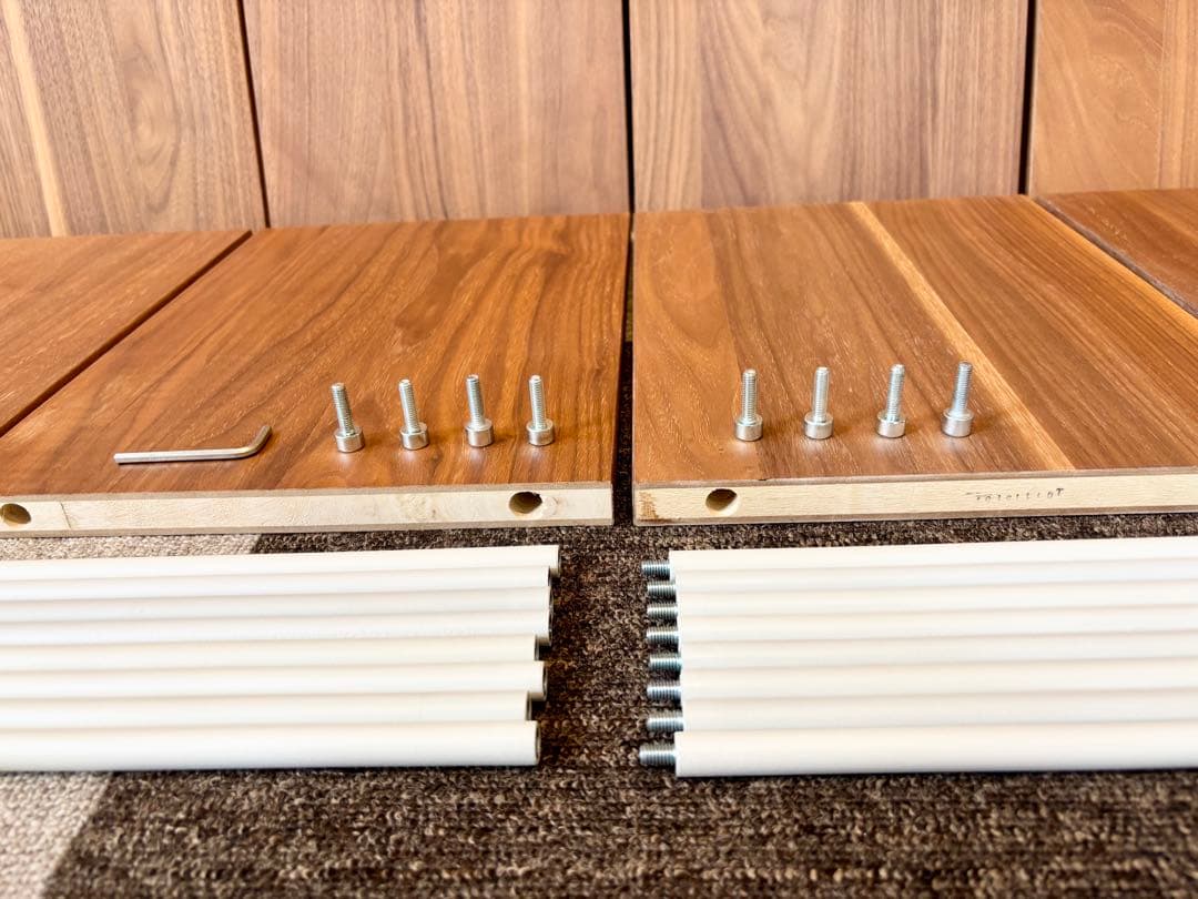 MUJI無印良品　スタッキングシェルフ3段×2列　ウォールナット材