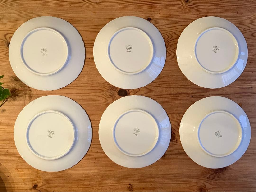 ジノリ　ベッキオホワイト　19.5デザートプレート×6