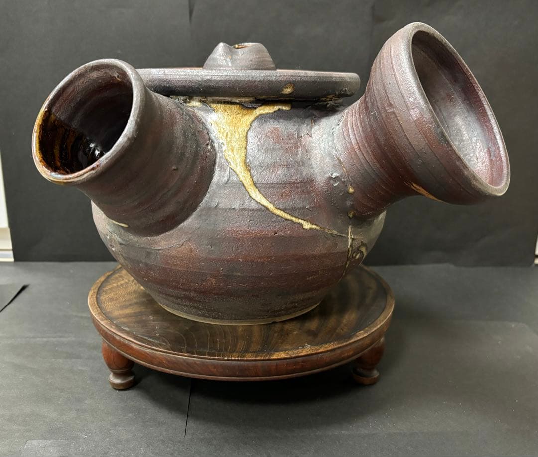 【昭和レトロ】骨董品　信楽焼？　品格があるインテリア置物　巨大な急須