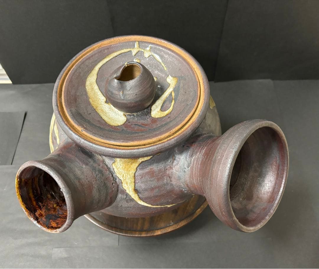 【昭和レトロ】骨董品　信楽焼？　品格があるインテリア置物　巨大な急須