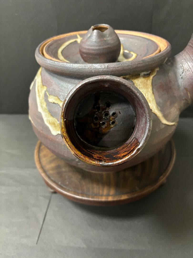 【昭和レトロ】骨董品　信楽焼？　品格があるインテリア置物　巨大な急須