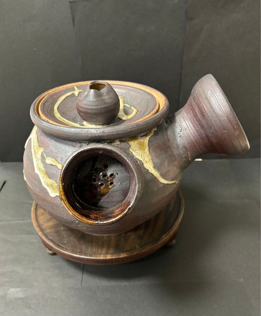 【昭和レトロ】骨董品　信楽焼？　品格があるインテリア置物　巨大な急須