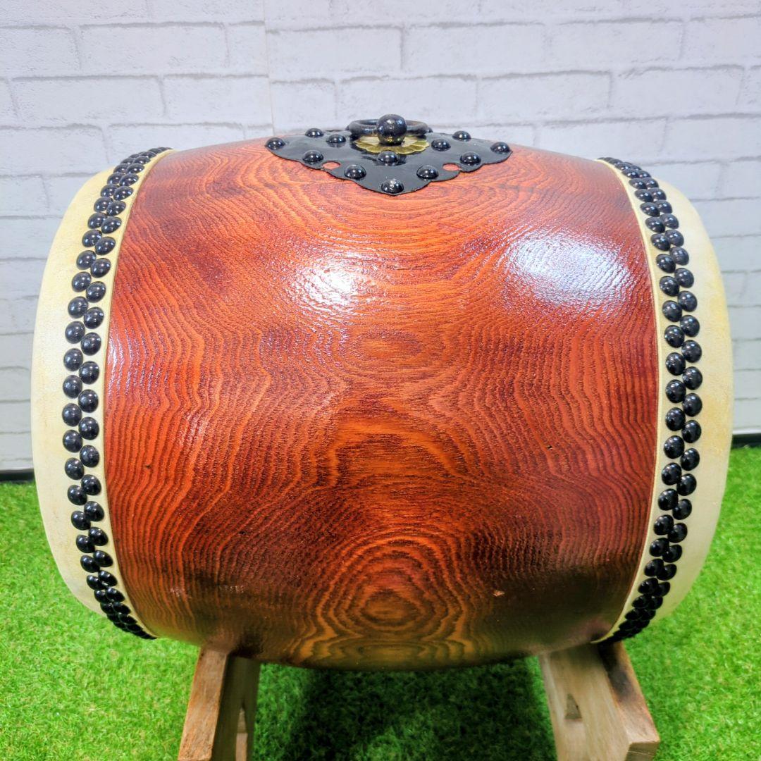 【最高級】和太鼓 1尺1寸 欅（赤欅）一本繰り抜き 如輪杢 希少品