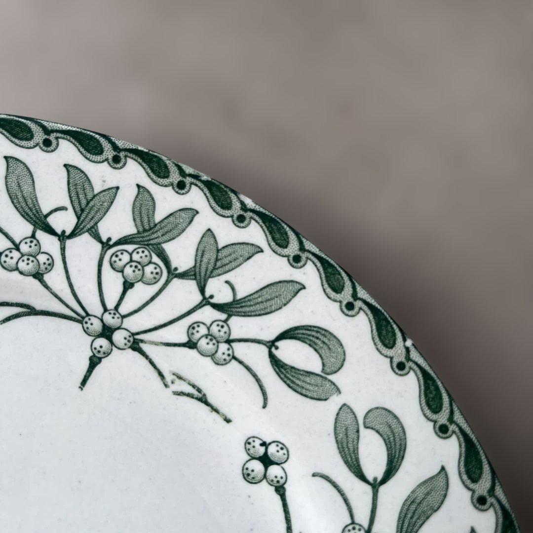 ヤドリギ プレート アンティーク 2枚セット