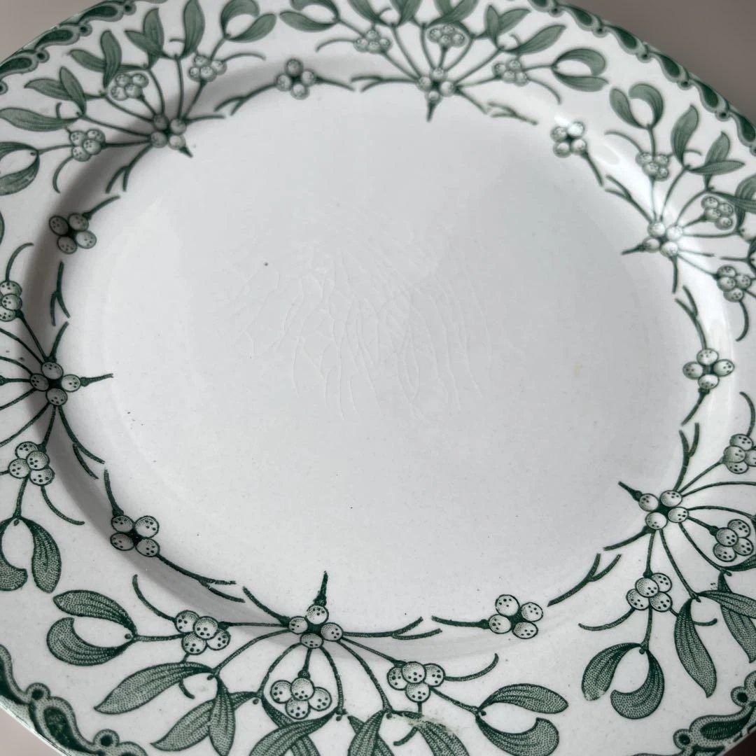 ヤドリギ プレート アンティーク 2枚セット