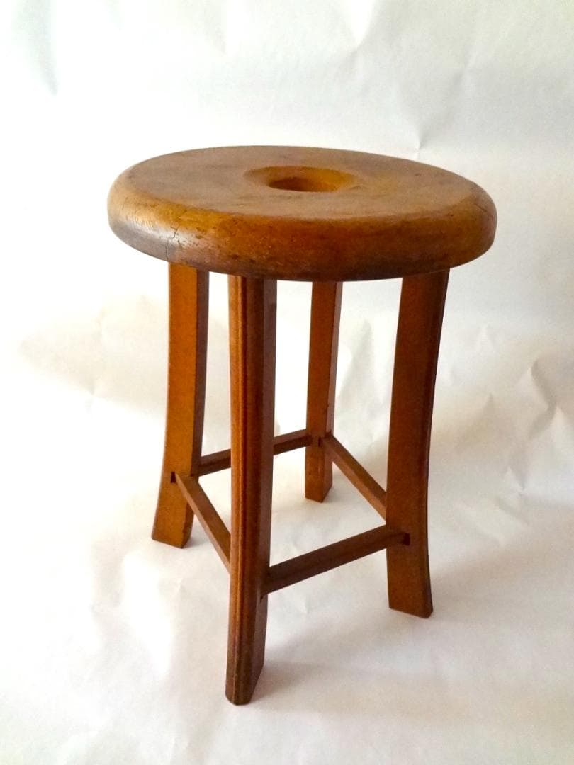 アンティーク　椅子　組紐台　木製品　天然素材　ヴィンテージ　古道具　昭和レトロ