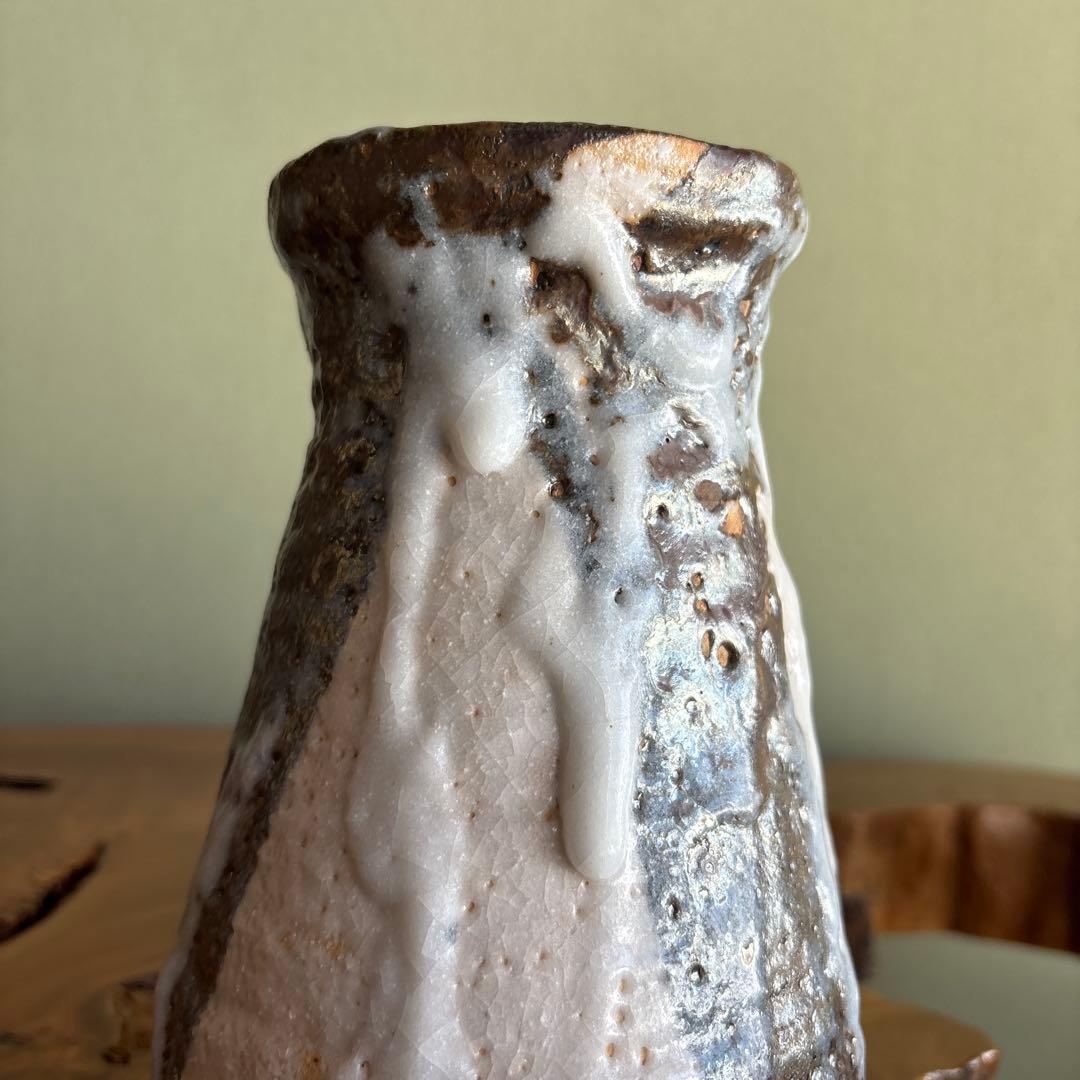 志野焼 花器 小崎一陽造 高さ19.5cm 共箱 - メルカリ