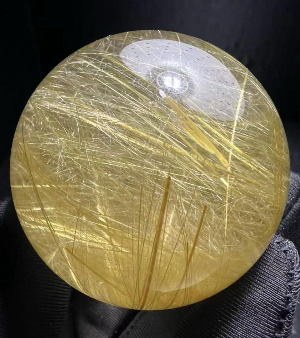 ⭐︎【天然】ゴールド ルチル クオーツ 置物 51.8mm 195g