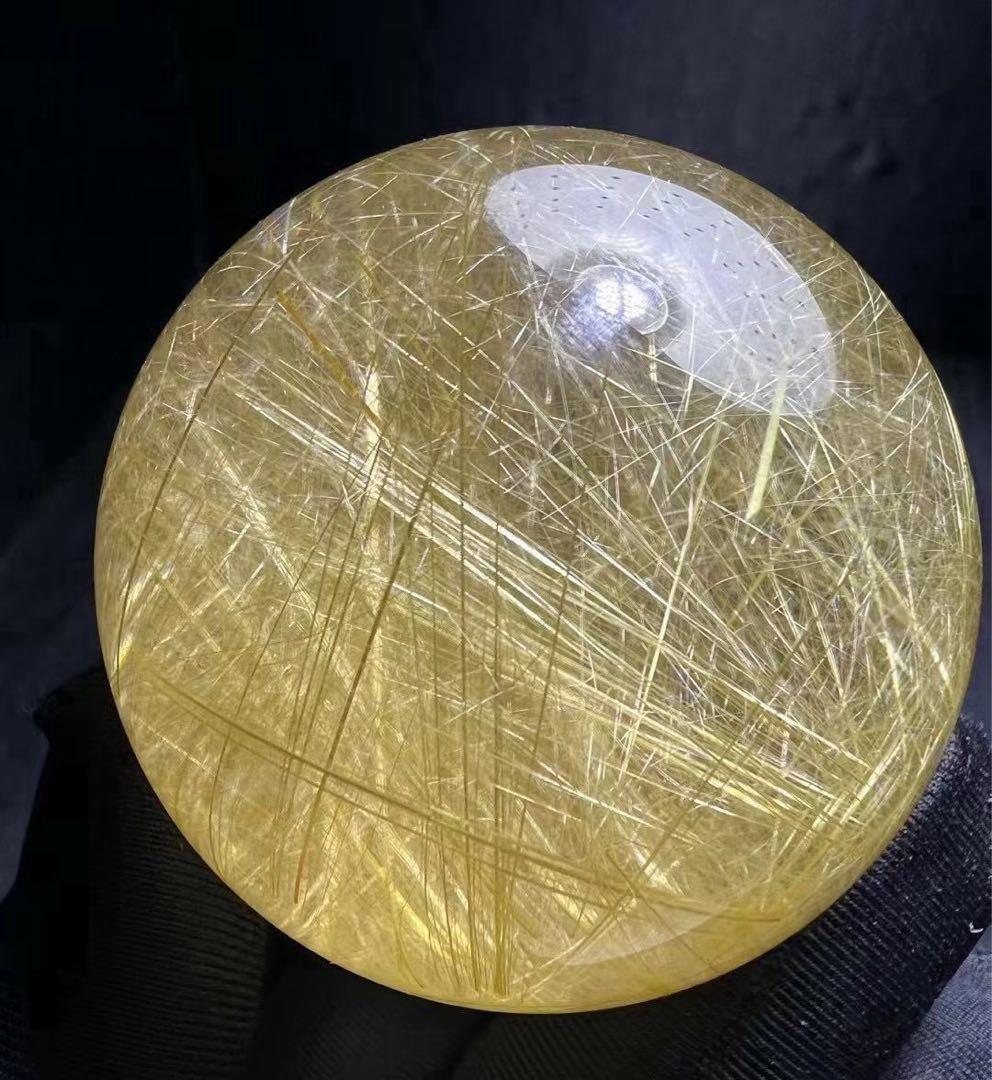 ⭐︎【天然】ゴールド ルチル クオーツ 置物 51.8mm 195g