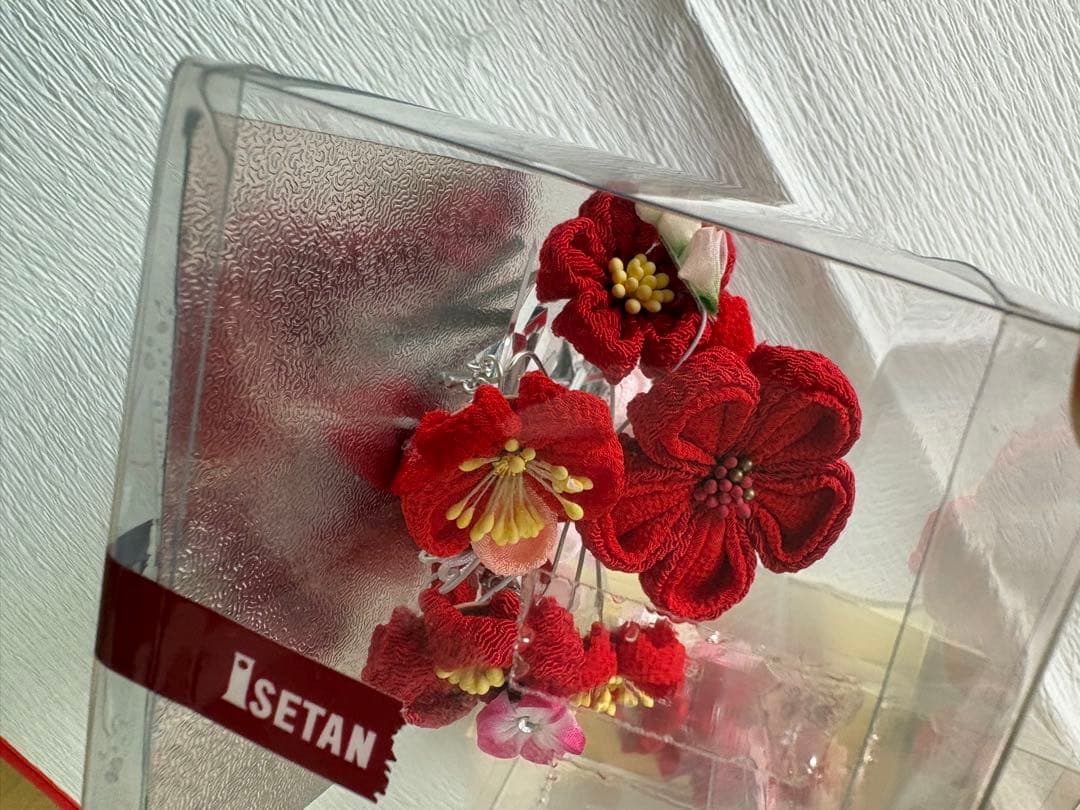 七五三 髪飾り・帯飾り 伊勢丹ISETAN 赤 日本髪