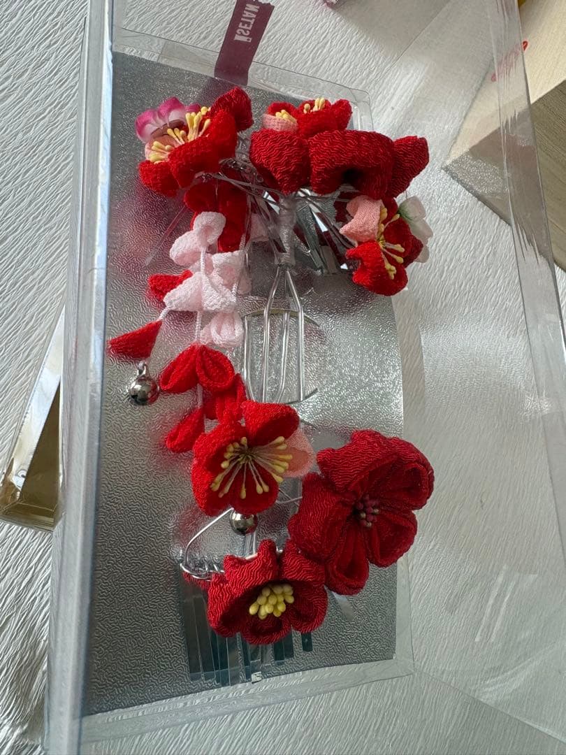 七五三 髪飾り・帯飾り 伊勢丹ISETAN 赤 日本髪