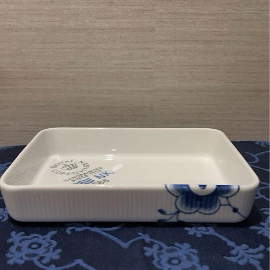 美品◼️ロイヤルコペンハーゲン ブルーフルーテッド メガ オーブンウェア スクエア