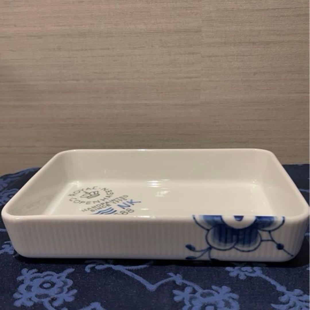 美品◼️ロイヤルコペンハーゲン ブルーフルーテッド メガ オーブンウェア スクエア