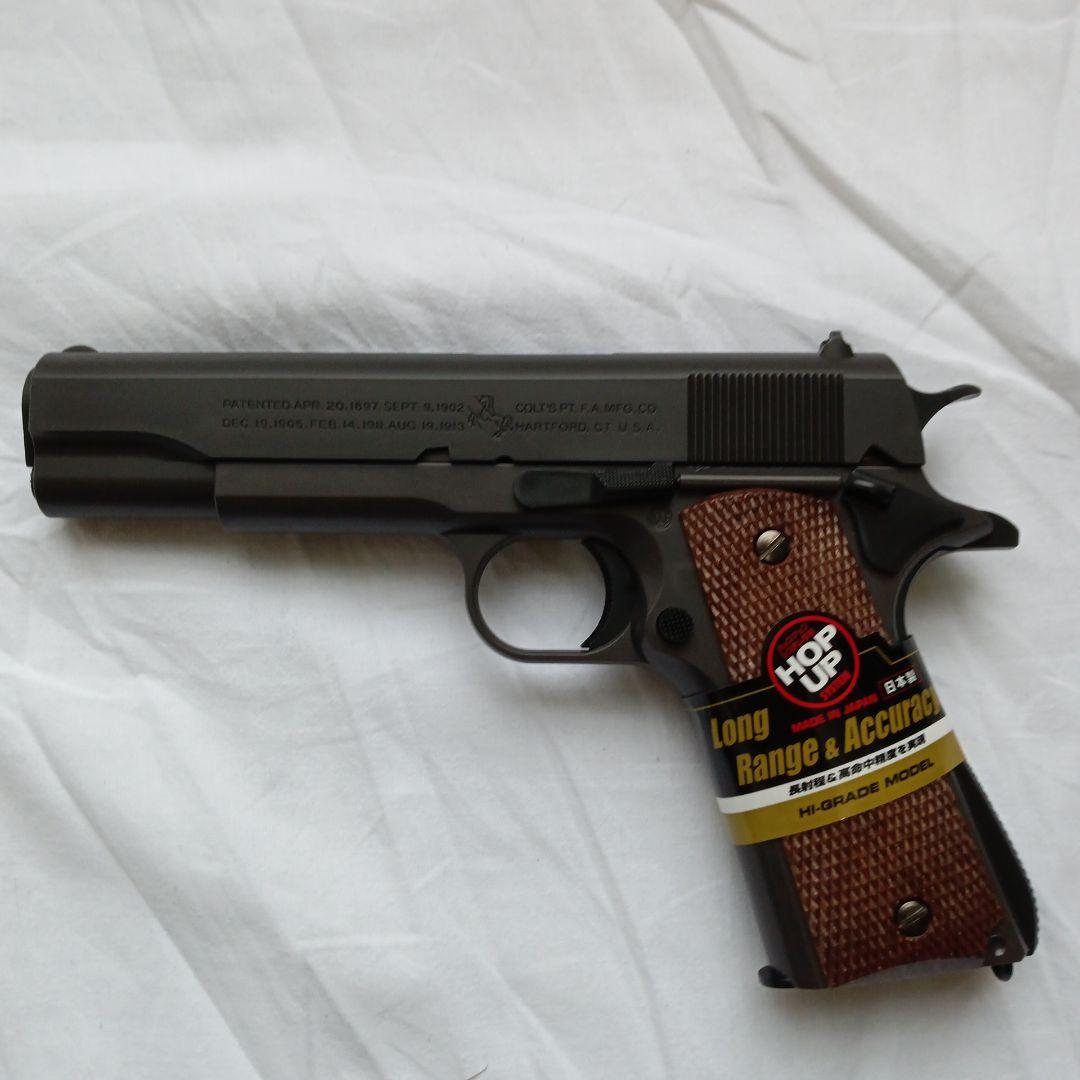 BB弾強烈東京マルイエアコッキング、コルトガバメント新品18禁【強化