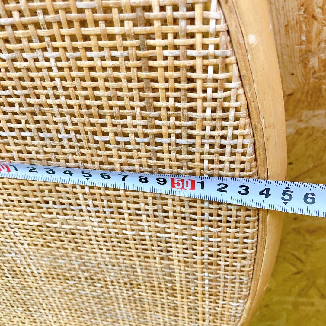 昭和レトロ　ラタン　パーテーション　ペンギン　2連　間仕切り