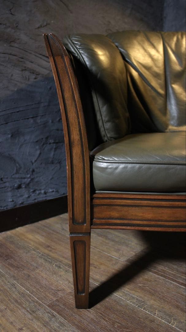 首都圏送無料〜マルニ木工 33万 ロワール 最上級マルニスムース ソファ 深緑