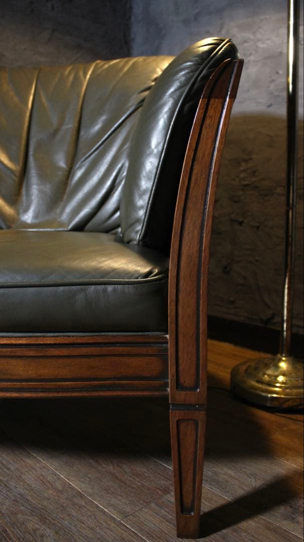 首都圏送無料〜マルニ木工 33万 ロワール 最上級マルニスムース ソファ 深緑