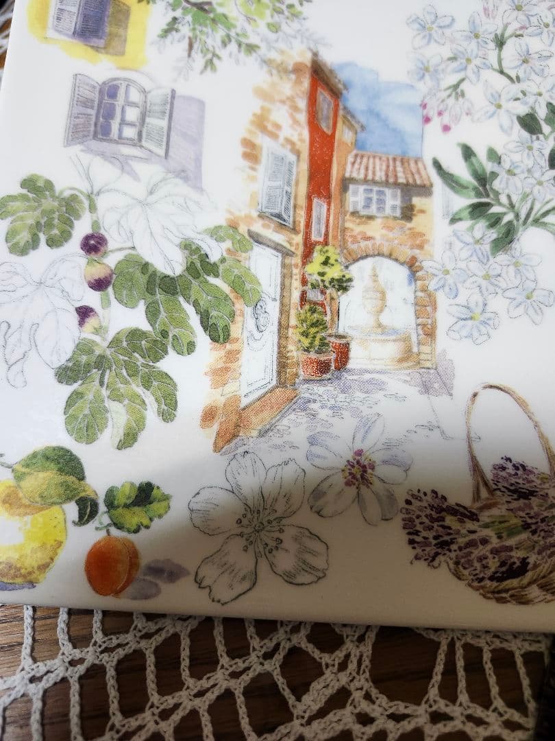 GIEN フルーツと風景のデザイン皿