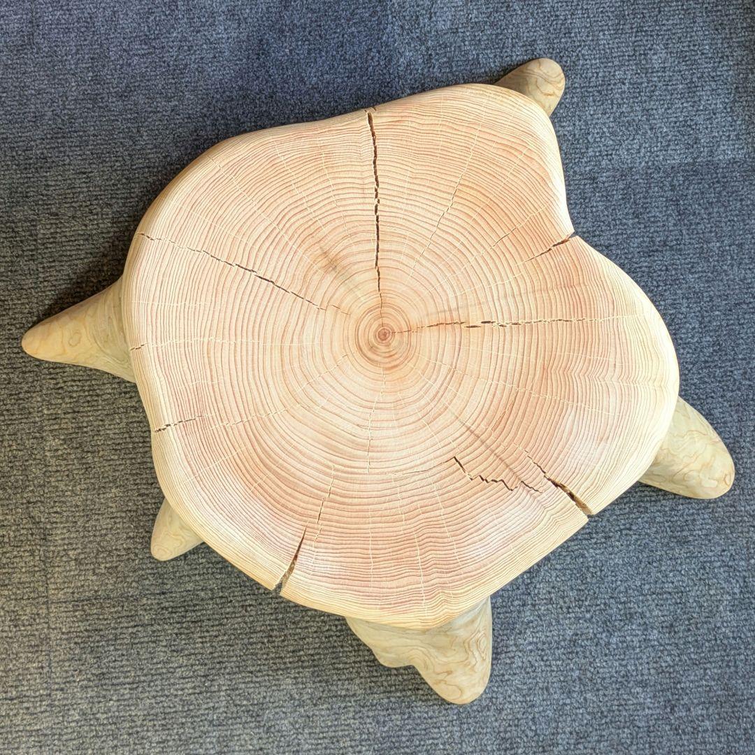 檜　切り株　丸太　椅子　スツール　 テーブル　高さ約31.5㎝