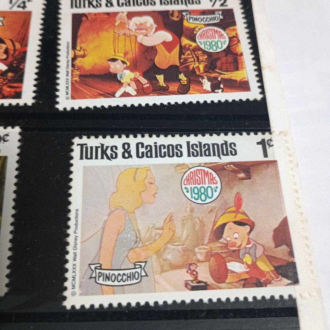 タークス・カイコス諸島 ピノキオ 切手セット 1980年 未使用7枚セット