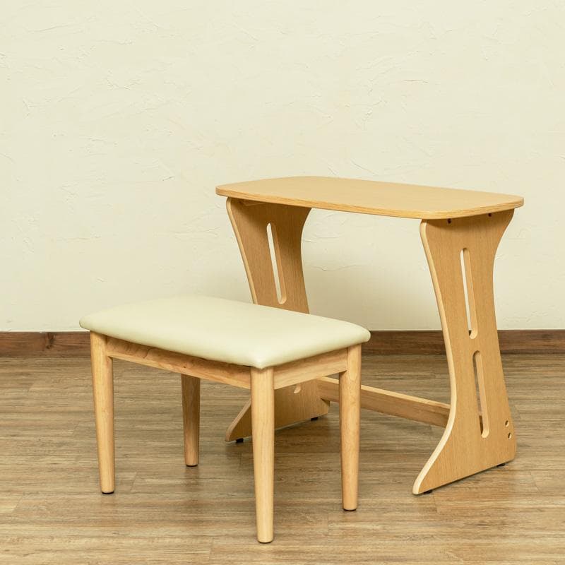 《新品・送料無料》コンパクトデスク＆チェアセット　DBR/NA/WW