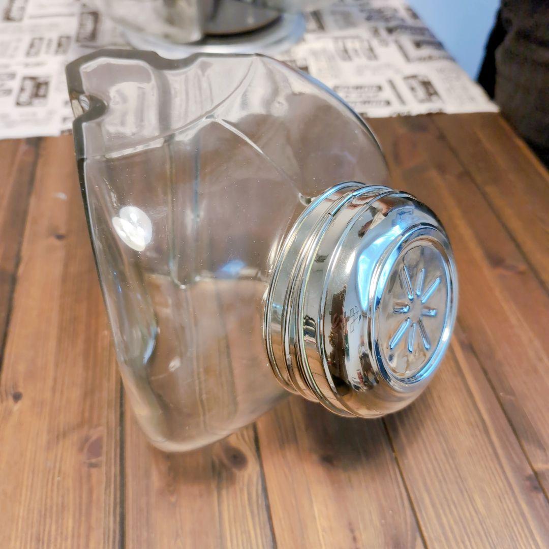 古道具　ガラスケース　海外アンティークの置物 キャンディーキャニスター　回転式