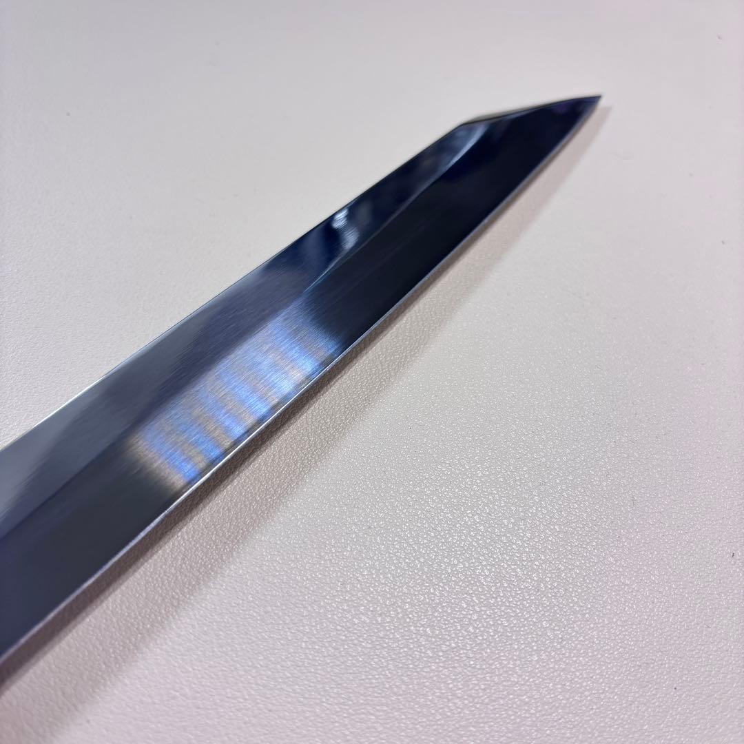 270mm 切付柳刃包丁 鏡面 黒檀紫檀八角柄 刺身包丁 全鋼ༀ