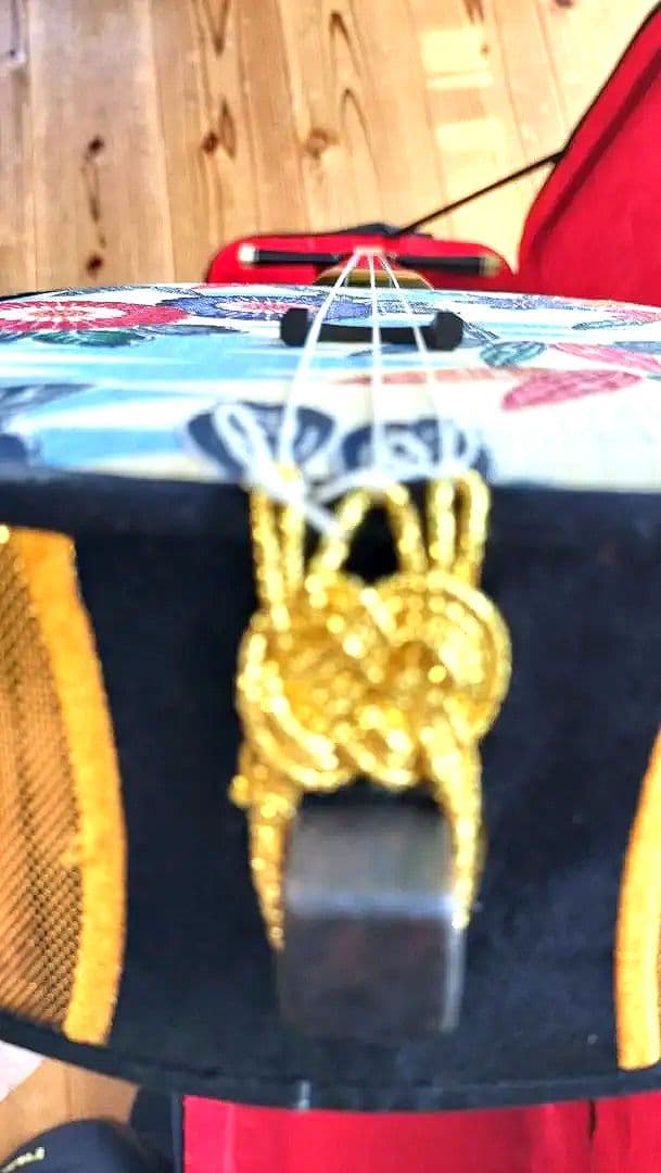 人工革 デザイン三線 美品