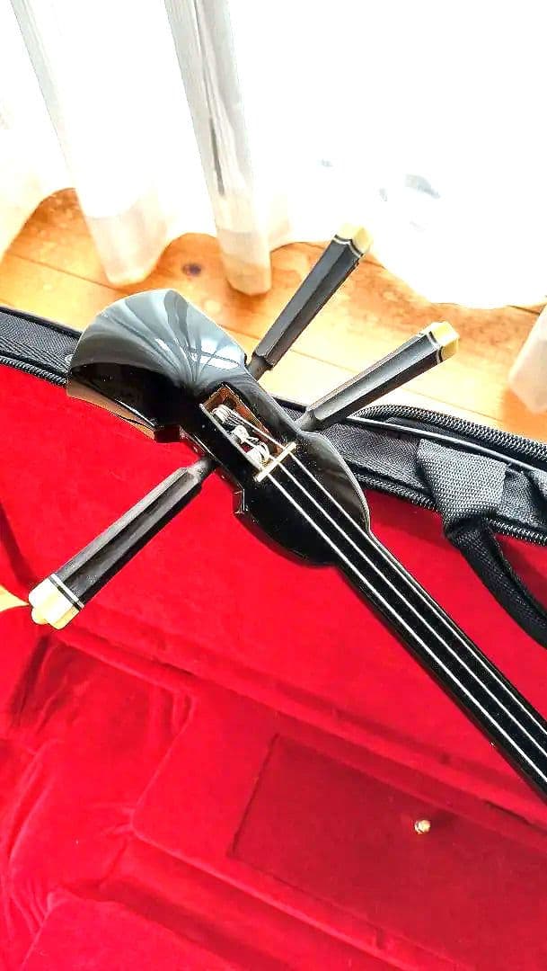 人工革 デザイン三線 美品