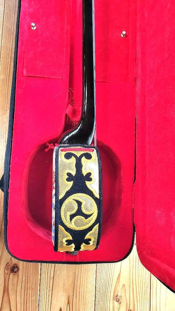 人工革 デザイン三線 美品