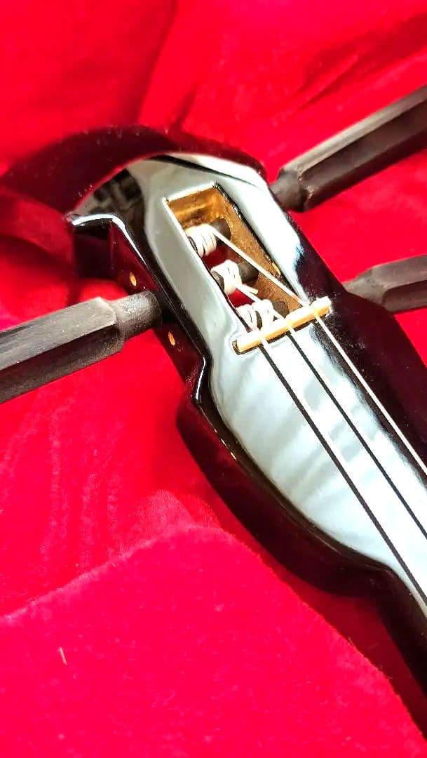 人工革 デザイン三線 美品