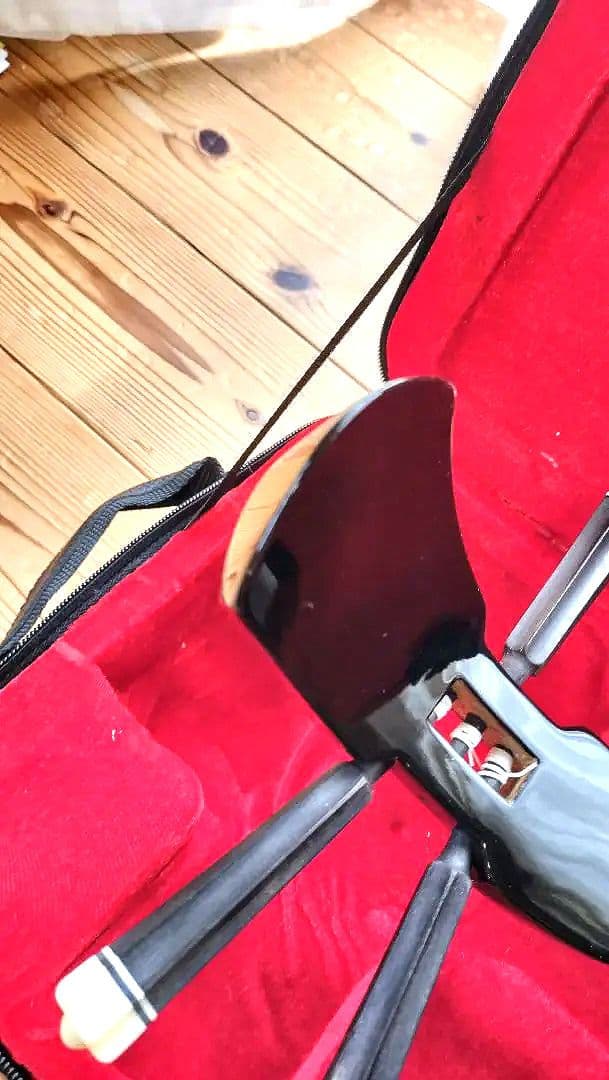 人工革 デザイン三線 美品