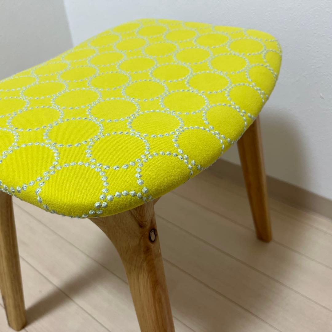 ミナペルホネン スツール タンバリン 細脚 【イエロー/グレー】 オットマン