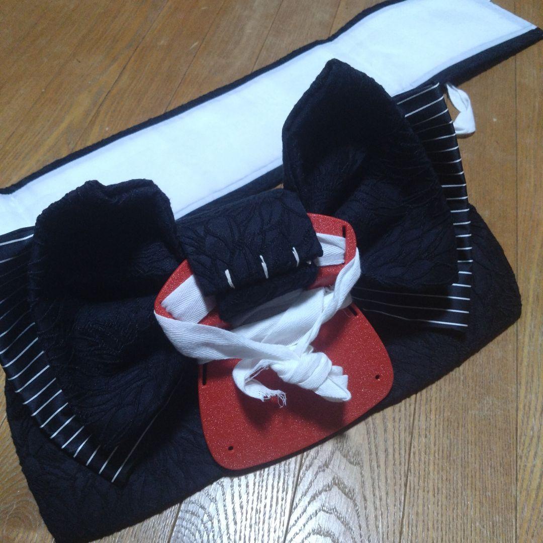 美品★七歳★モダン★黒レース作り帯