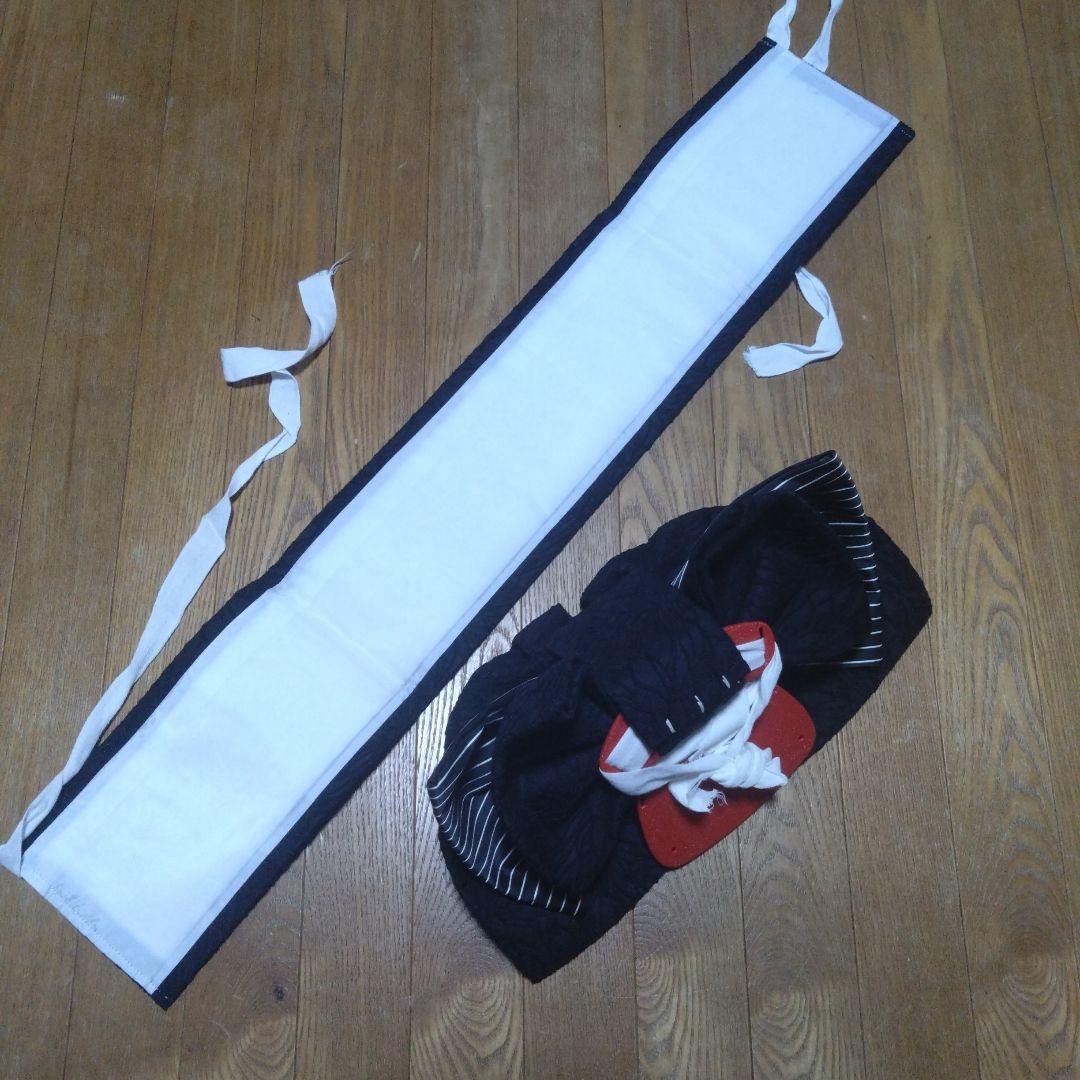 美品★七歳★モダン★黒レース作り帯