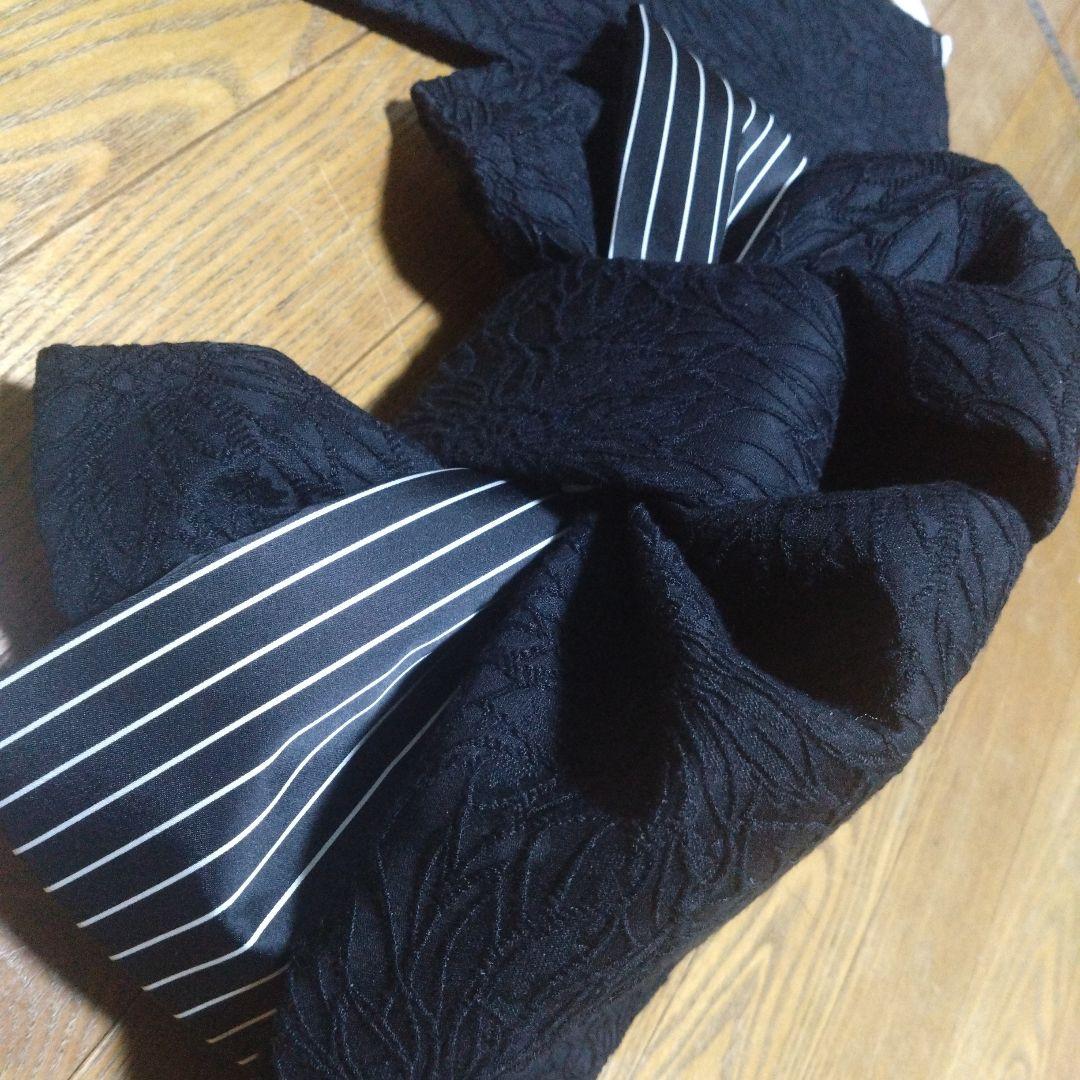 美品★七歳★モダン★黒レース作り帯