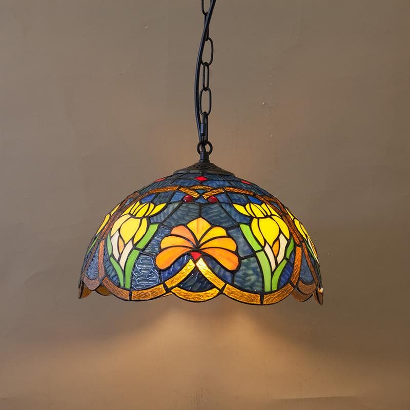 アンティーク調 ティファニーライト ステンドグラス風 ペンダントランプ
