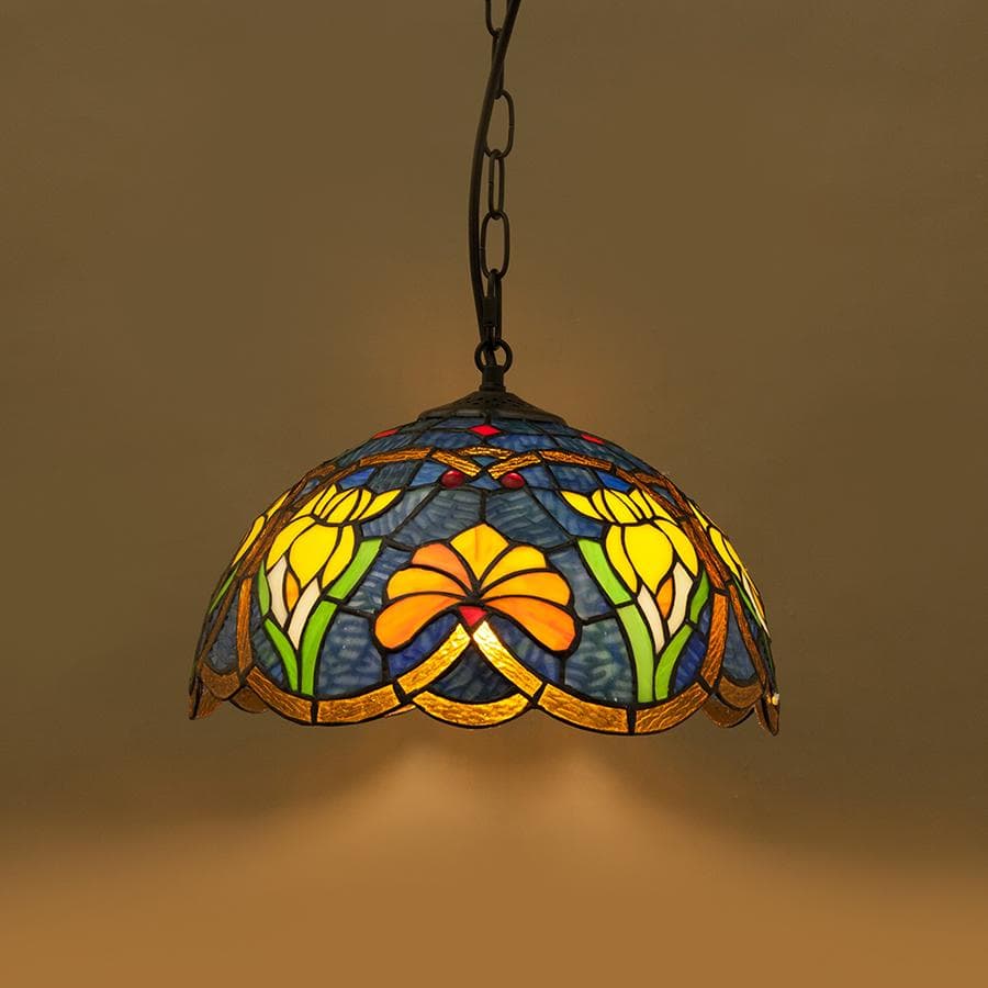 アンティーク調 ティファニーライト ステンドグラス風 ペンダントランプ