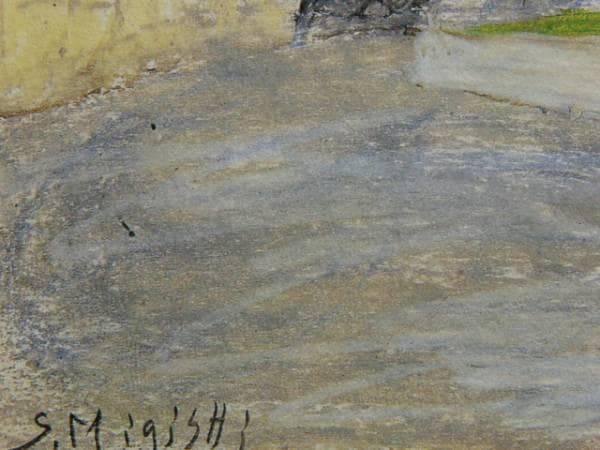 三岸節子、【シャンティイーの城】、希少なデッサン・画集画、新品高級