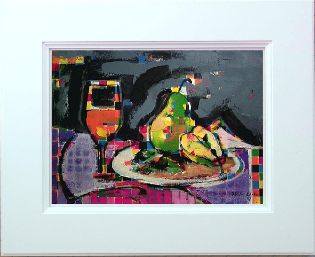 油絵 菅家令子 絵 絵画 インテリア uF6-062204 静物 ワイン