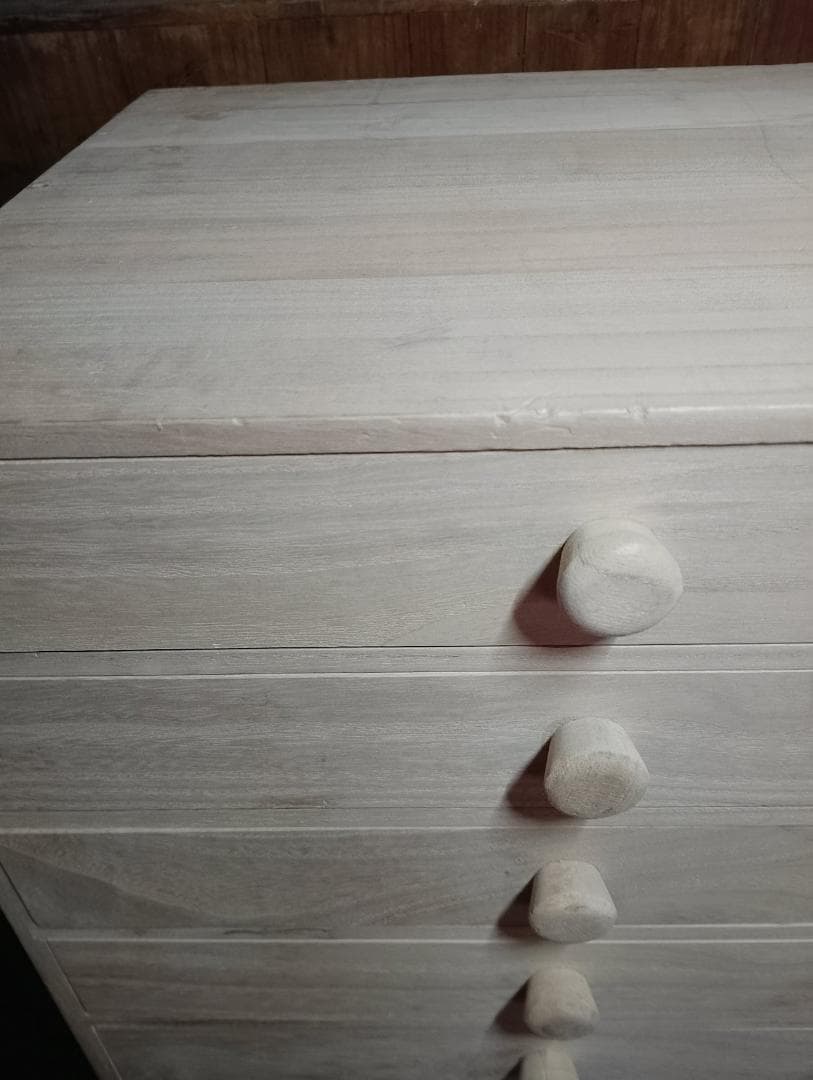 総桐 無垢 木製 小引き出し 5段 仕切り付き ナチュラル 収納箱 桐箱